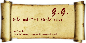 Gömöri Grácia névjegykártya